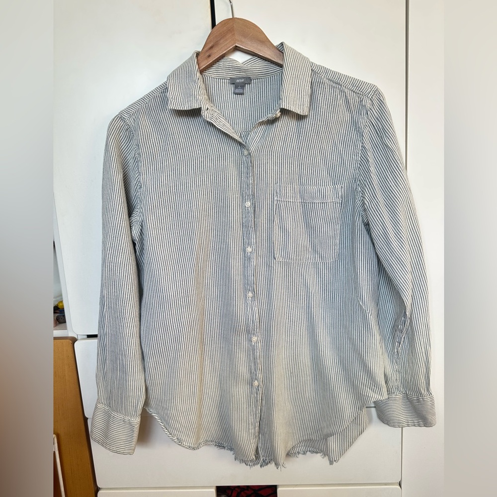 Aerie Blue Stripe Button-down Shirt